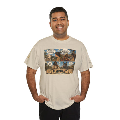 Humbly Comic Interview Panel Tee — Humbly Graphic T-Shirt