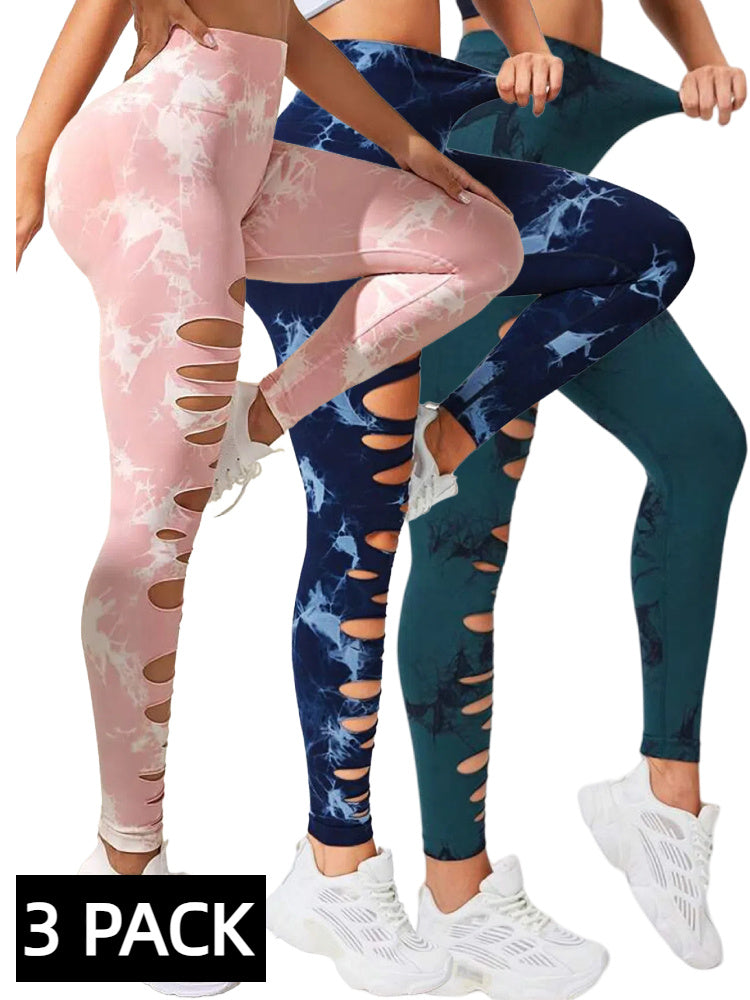 3 PACK Yoga Tie Dye Leggings