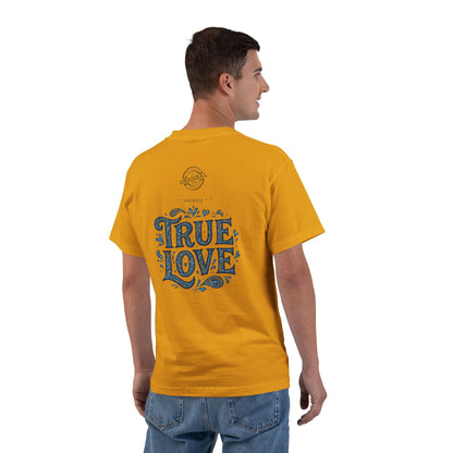 Soulful True Love Portrait T-Shirt — Romantic Couple Graphic Tee
