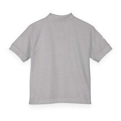 Youth Polo Shirt with 'Original' Vintage Stamp Logo — Kids School Uniform / Casual