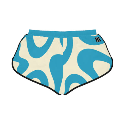 Women's Retro Blue Wave Relaxed Shorts
