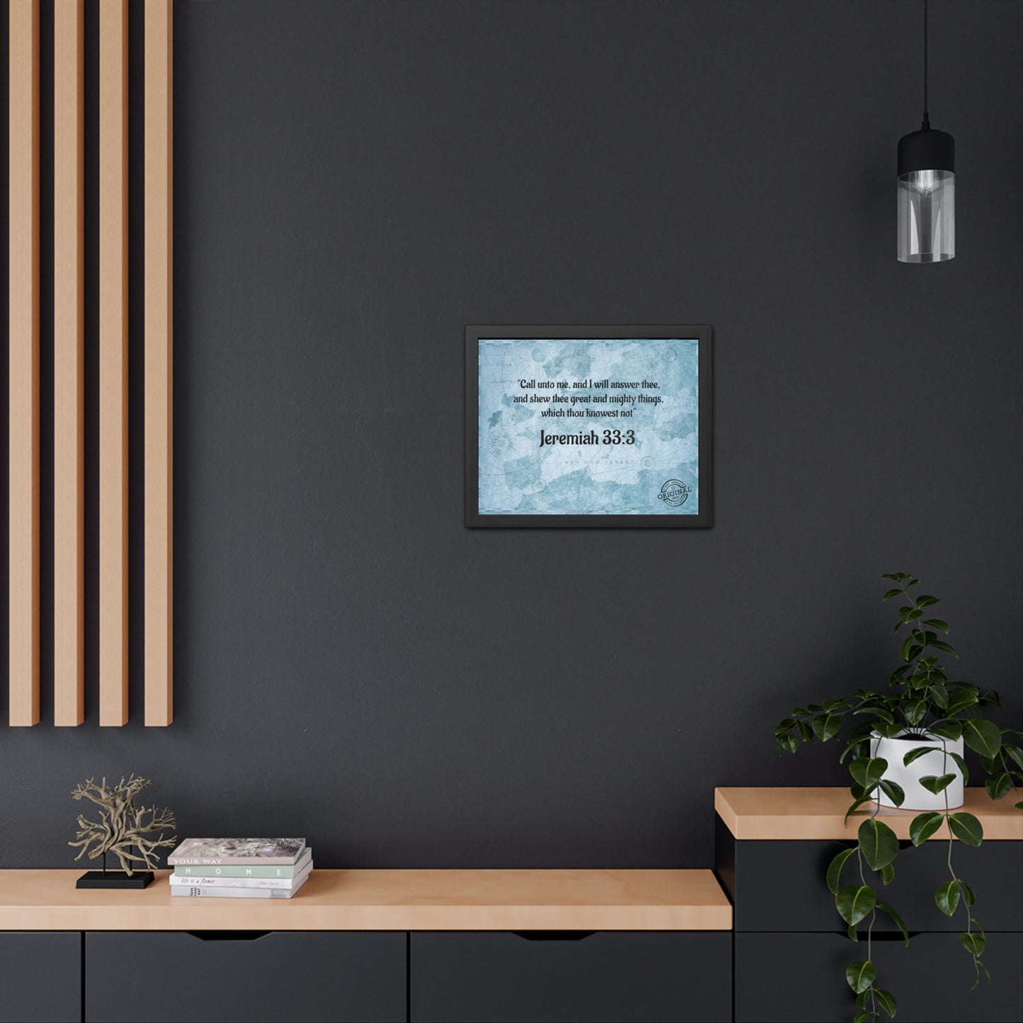 Jeremiah 33:3 Framed Poster — Inspirational Scripture Wall Art