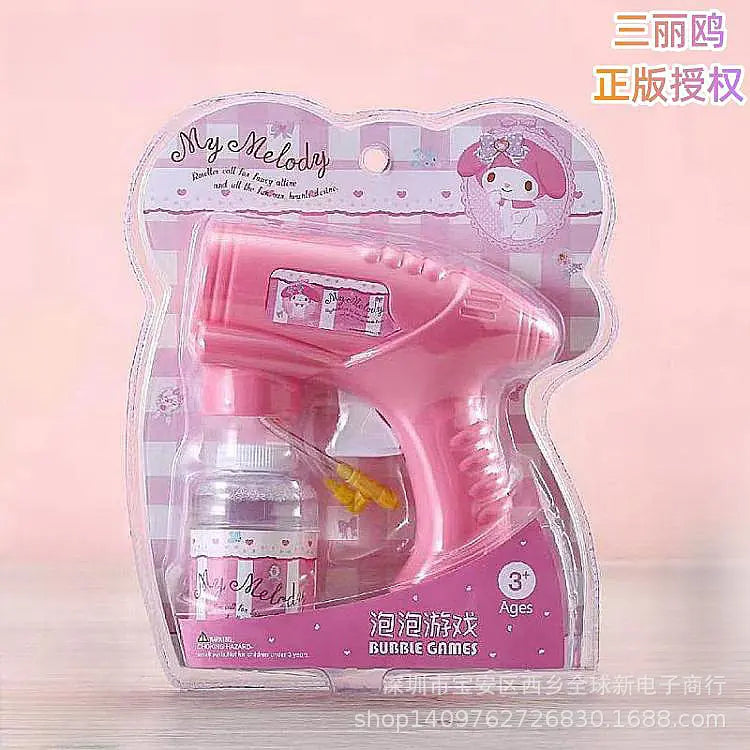 Sanrio Kids Manual Bubble Gun Cartoon Toy for Outdoor Use