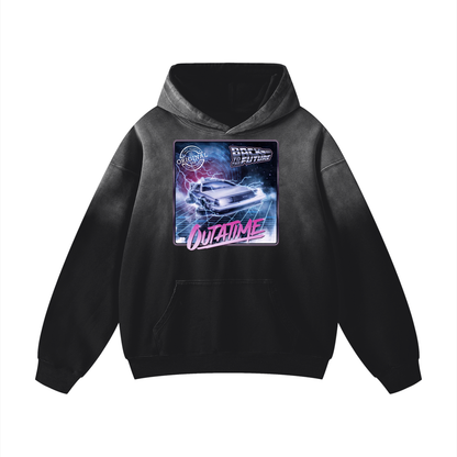"Out of Time " Heavyweight Sunfade Oversized Hoodie