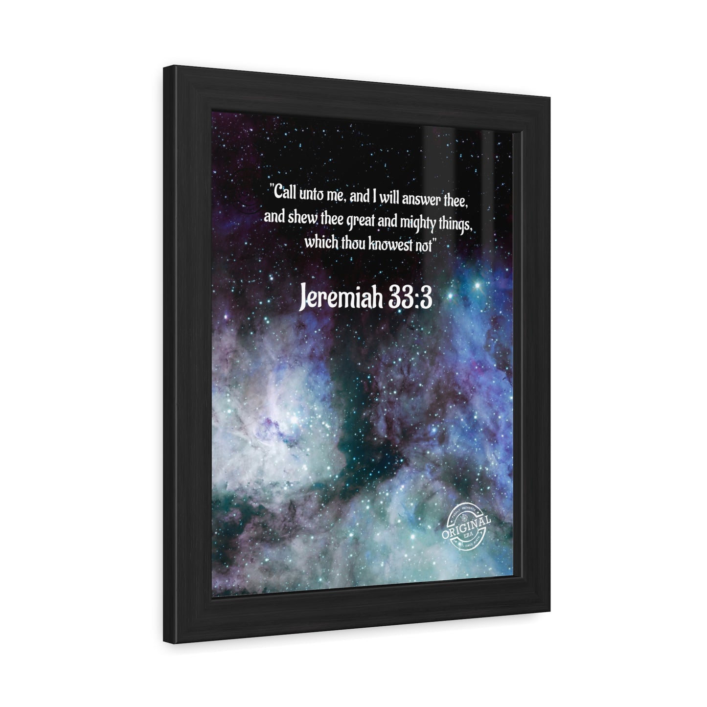 Jeremiah 33:3 Framed Poster — Inspirational Scripture Wall Art