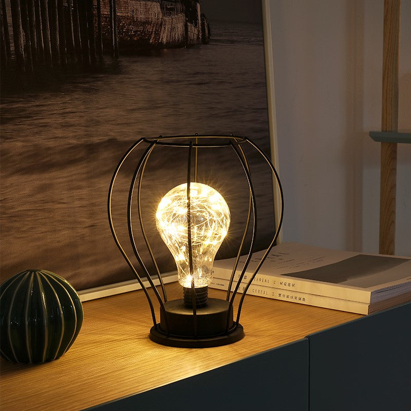 Modern Geometric Iron Table Lamp