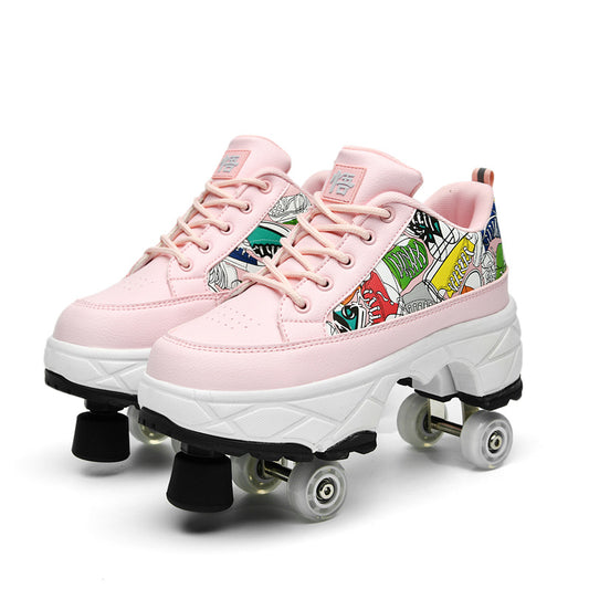 Double-row Heelys Roller Skating - The Skating Shoes