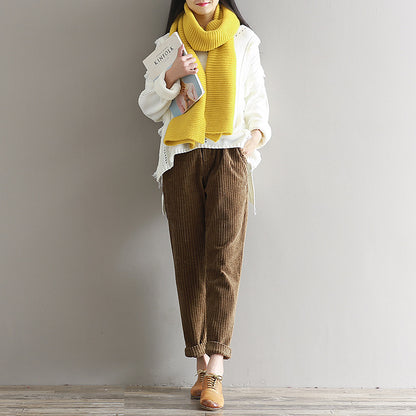 Women's Thin Corduroy Pants