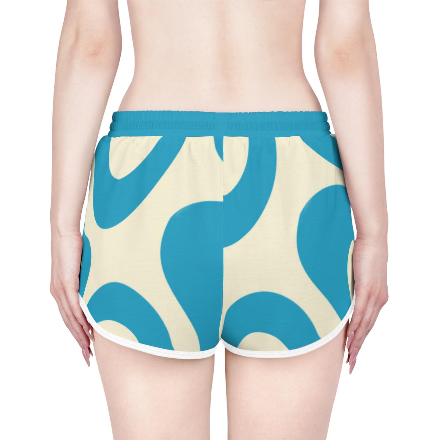 Women's Retro Blue Wave Relaxed Shorts