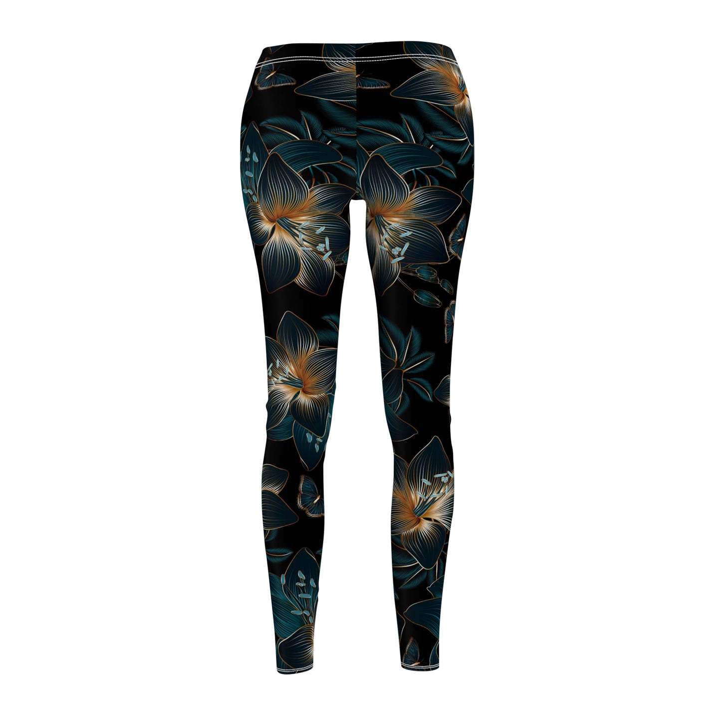 Floral Night Bloom Women's Leggings — All-Over Print