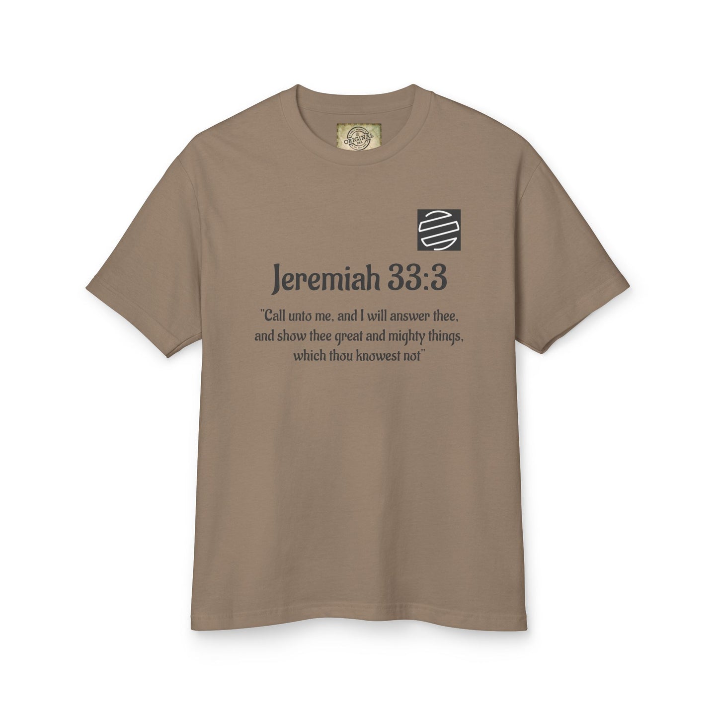 Jeremiah 33:3 Scripture Tee — 'Call unto me...' Faith Graphic T-Shirt