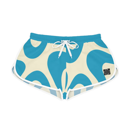 Women's Retro Blue Wave Relaxed Shorts