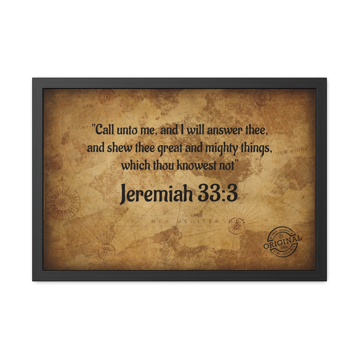 Jeremiah 33:3 Framed Poster — Inspirational Scripture Wall Art