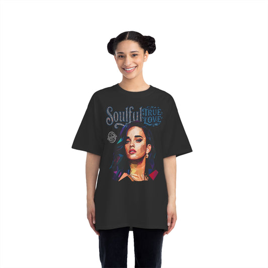 Soulful True Love Portrait T-Shirt — Romantic Couple Graphic Tee