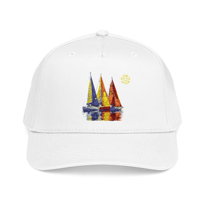 Sailboat Embroidered Baseball Cap – Nautical Summer Sun Hat