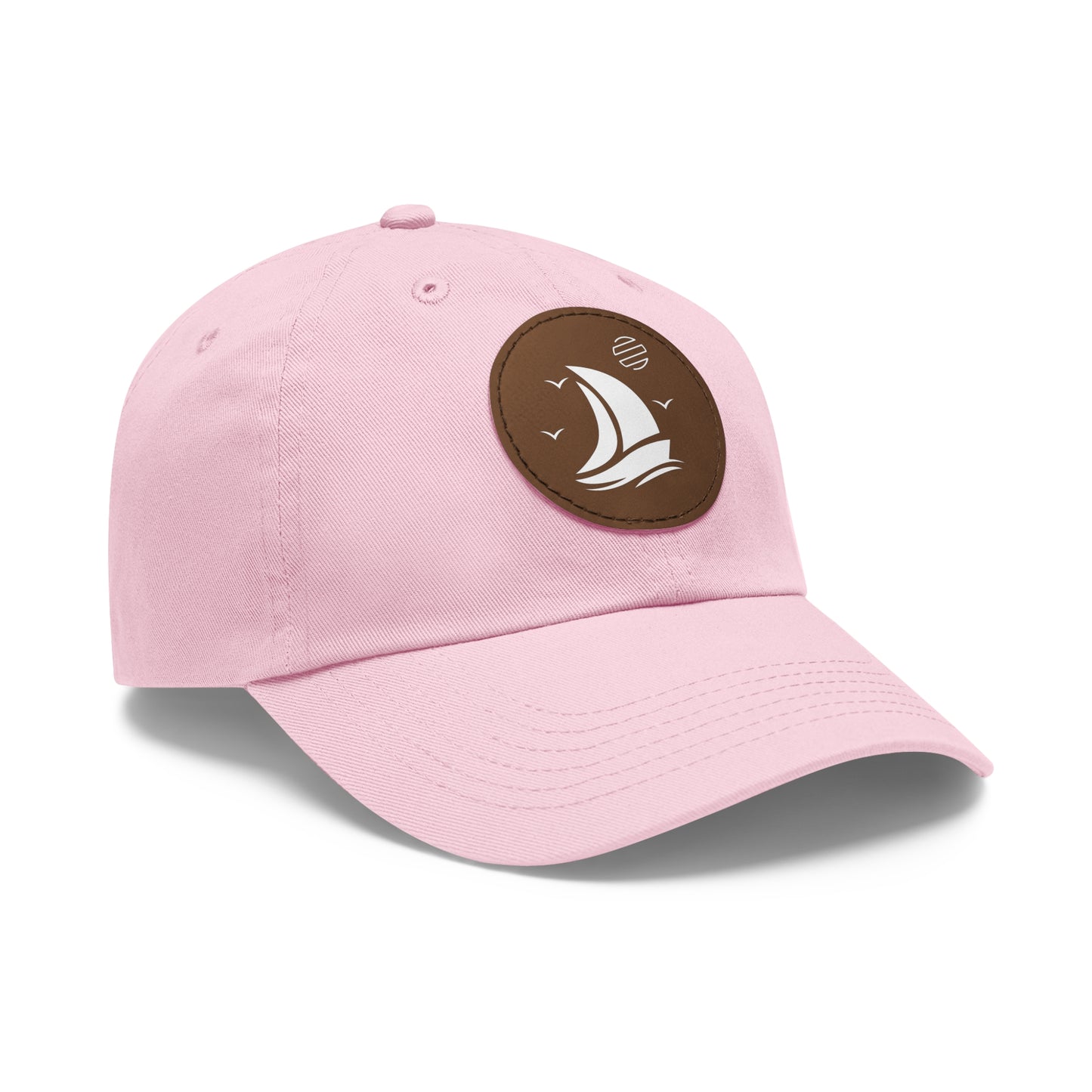 Set For Sail Leather Patch Dad Hat — Nautical Baseball Cap