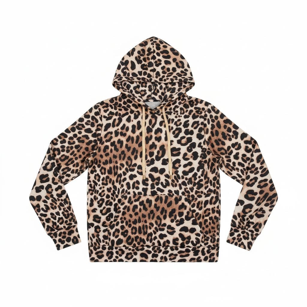 Women's Floral Hooded Rope Pocket Sweatshirt