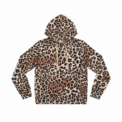 Women's Floral Hooded Rope Pocket Sweatshirt