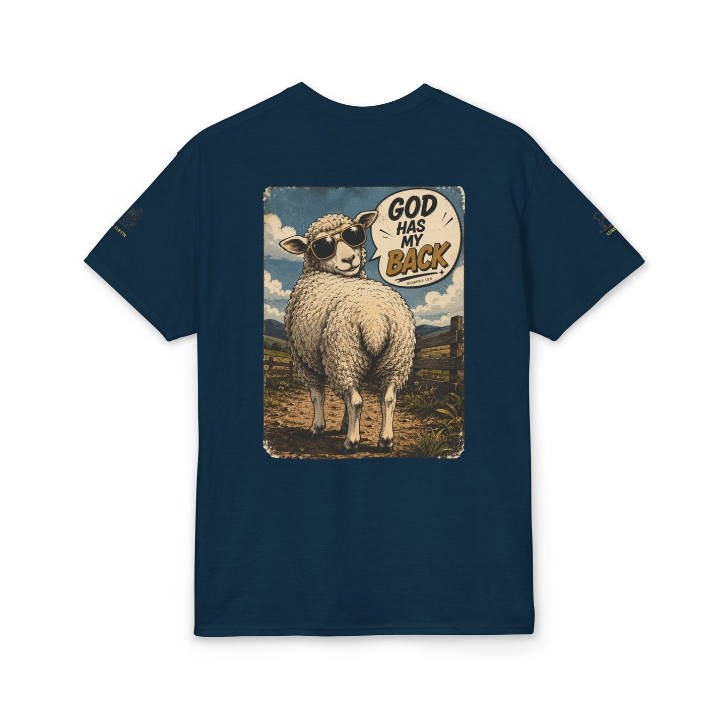 Lost & Found Sheep Graphic T-Shirt — “God Has My Back” Humble Collection