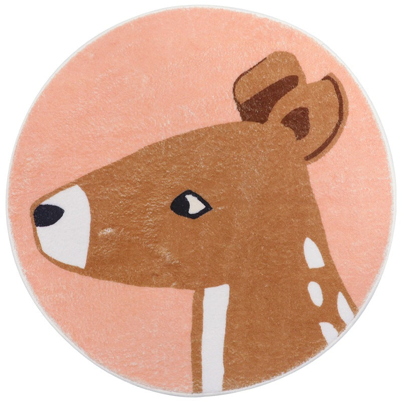 Adorable Kids' Cartoon Play Rug, Machine Washable