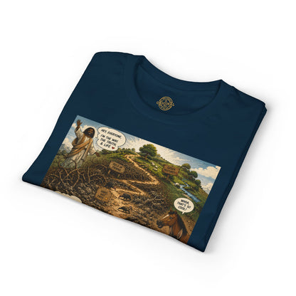 Sheep In the Wild Graphic T-Shirt — "God Has My Back" Faith Tee