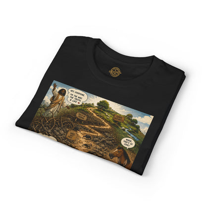 Sheep In the Wild Graphic T-Shirt — "God Has My Back" Faith Tee