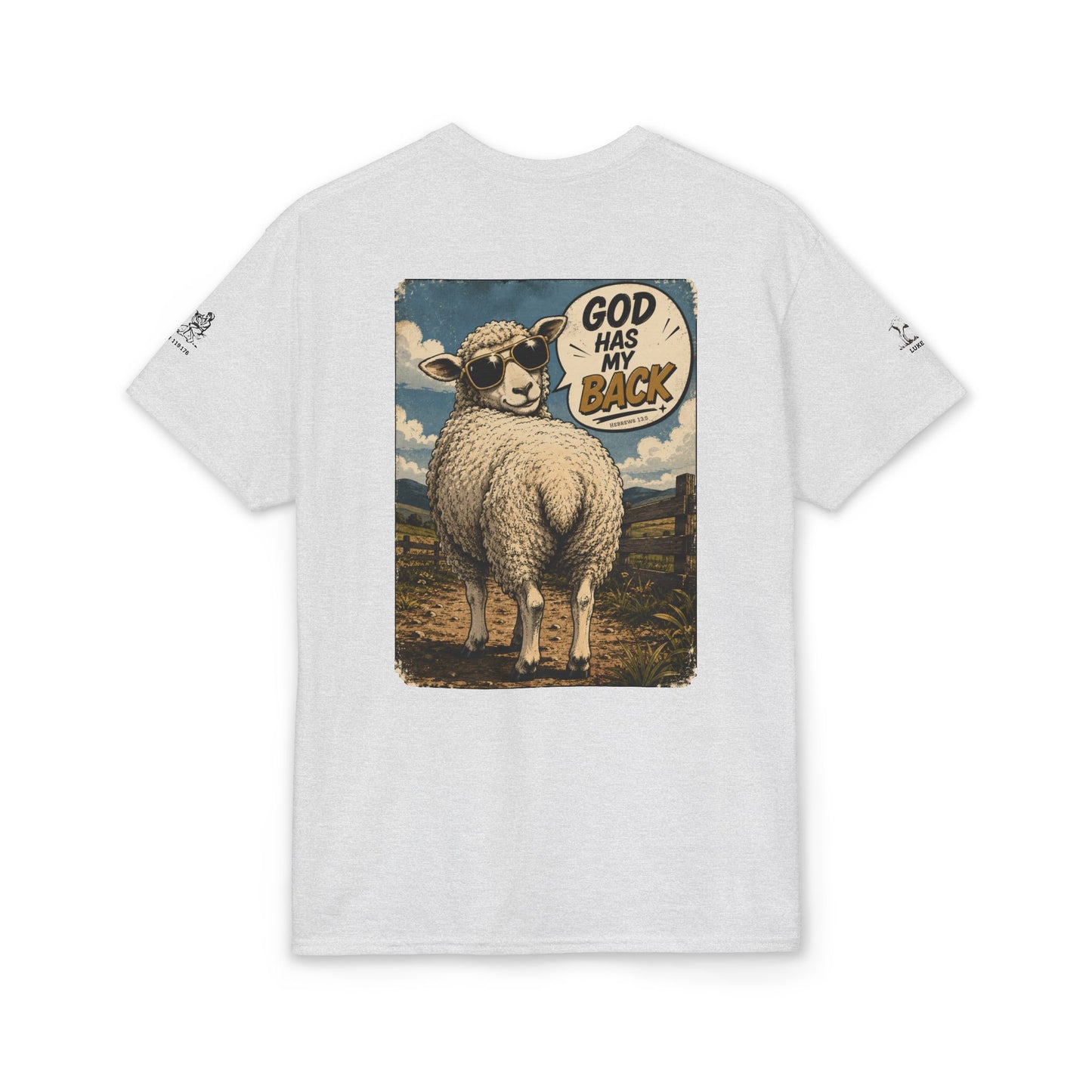 Lost & Found Sheep Graphic T-Shirt — “God Has My Back” Humble Collection
