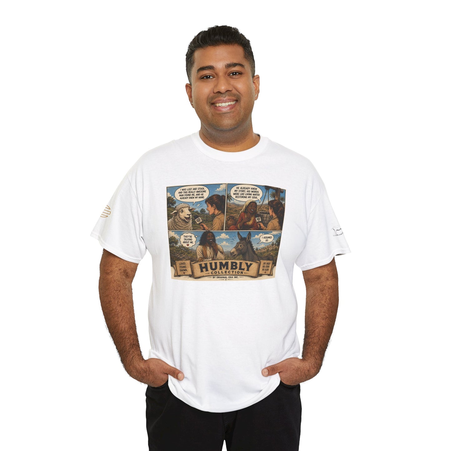 Humbly Comic Interview Panel Tee — Humbly Graphic T-Shirt