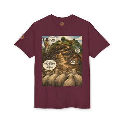 Sheep In the Wild Graphic T-Shirt — "God Has My Back" Faith Tee