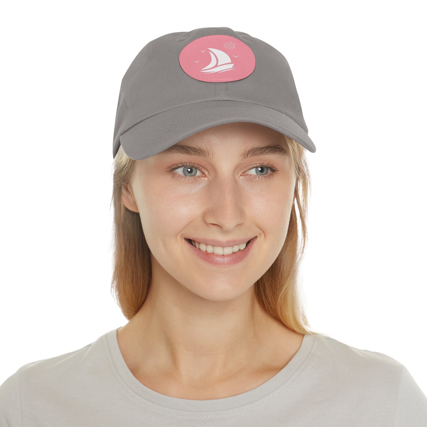 Set For Sail Leather Patch Dad Hat — Nautical Baseball Cap