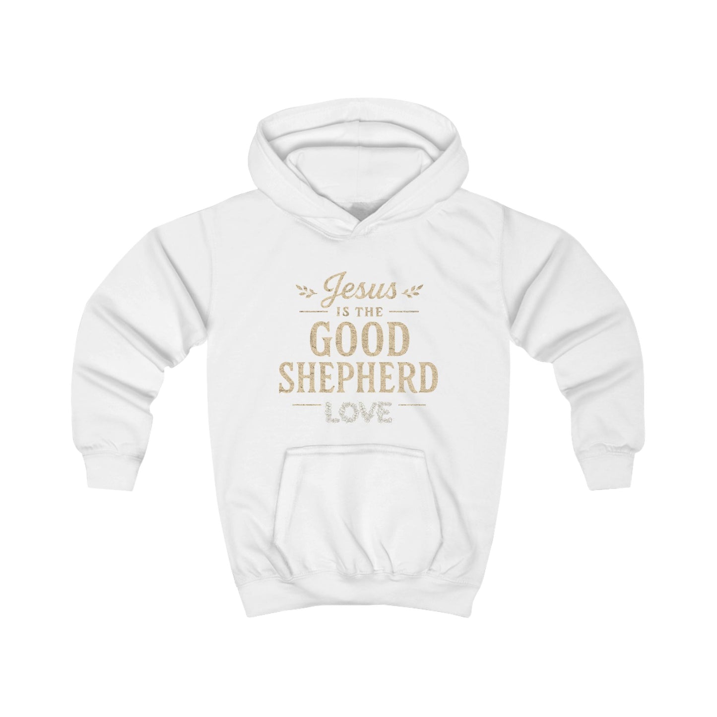 Kids Hoodie — “Jesus is the Good Shepherd” Christian Children’s Hoodie (Love Design)