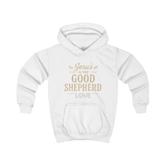 Kids Hoodie — “Jesus is the Good Shepherd” Christian Children’s Hoodie (Love Design)
