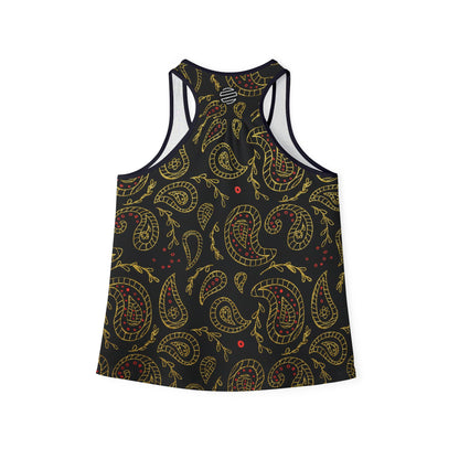 Women's Boho Black & Gold Tank Top