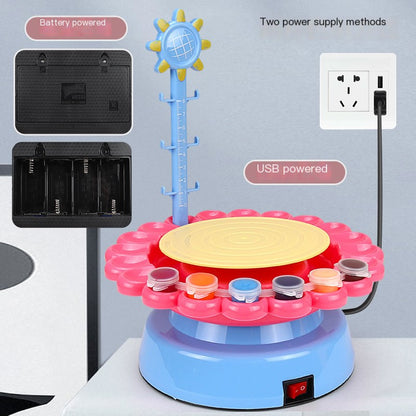 Electric Pottery Wheel Toy for Kids DIY Crafting