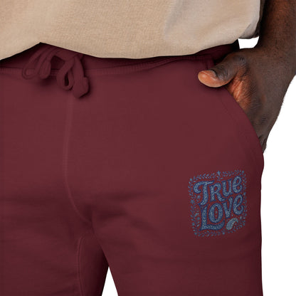 Embroidered 'True Love' Fleece Sweatpants