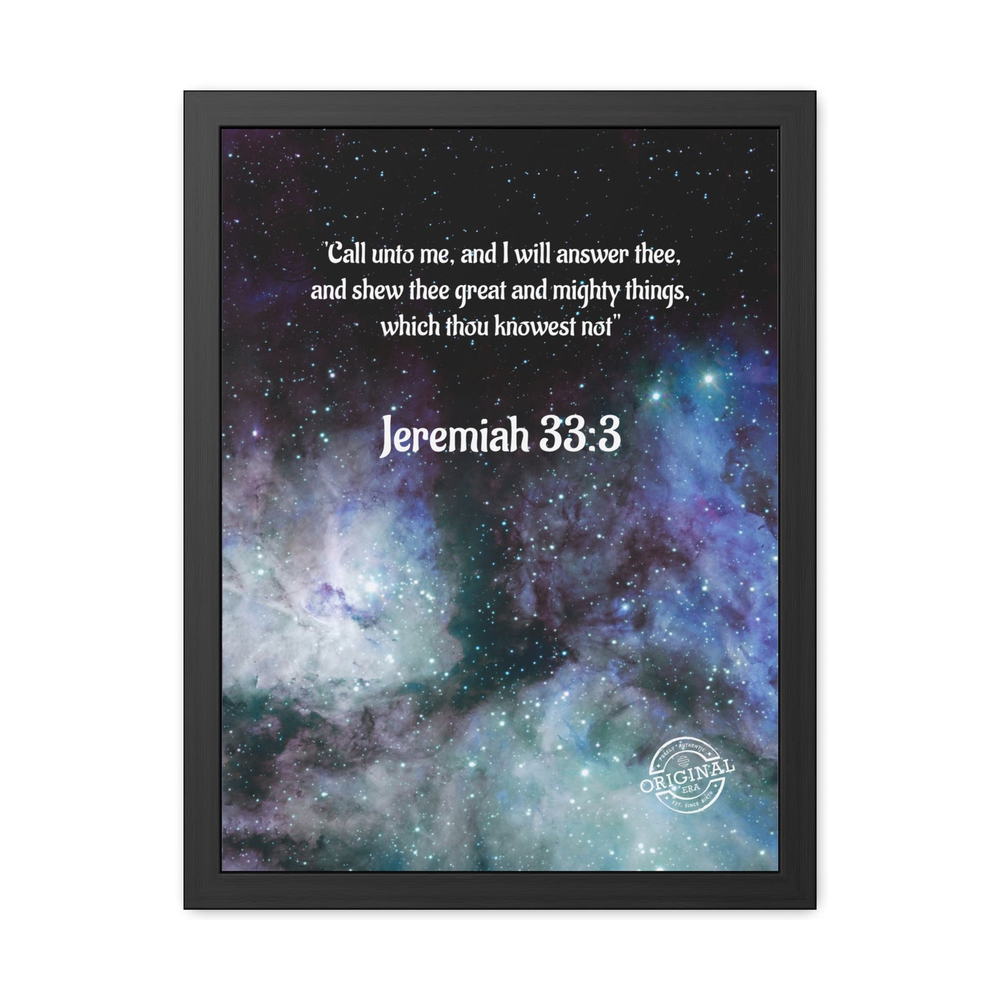 Jeremiah 33:3 Framed Poster — Inspirational Scripture Wall Art