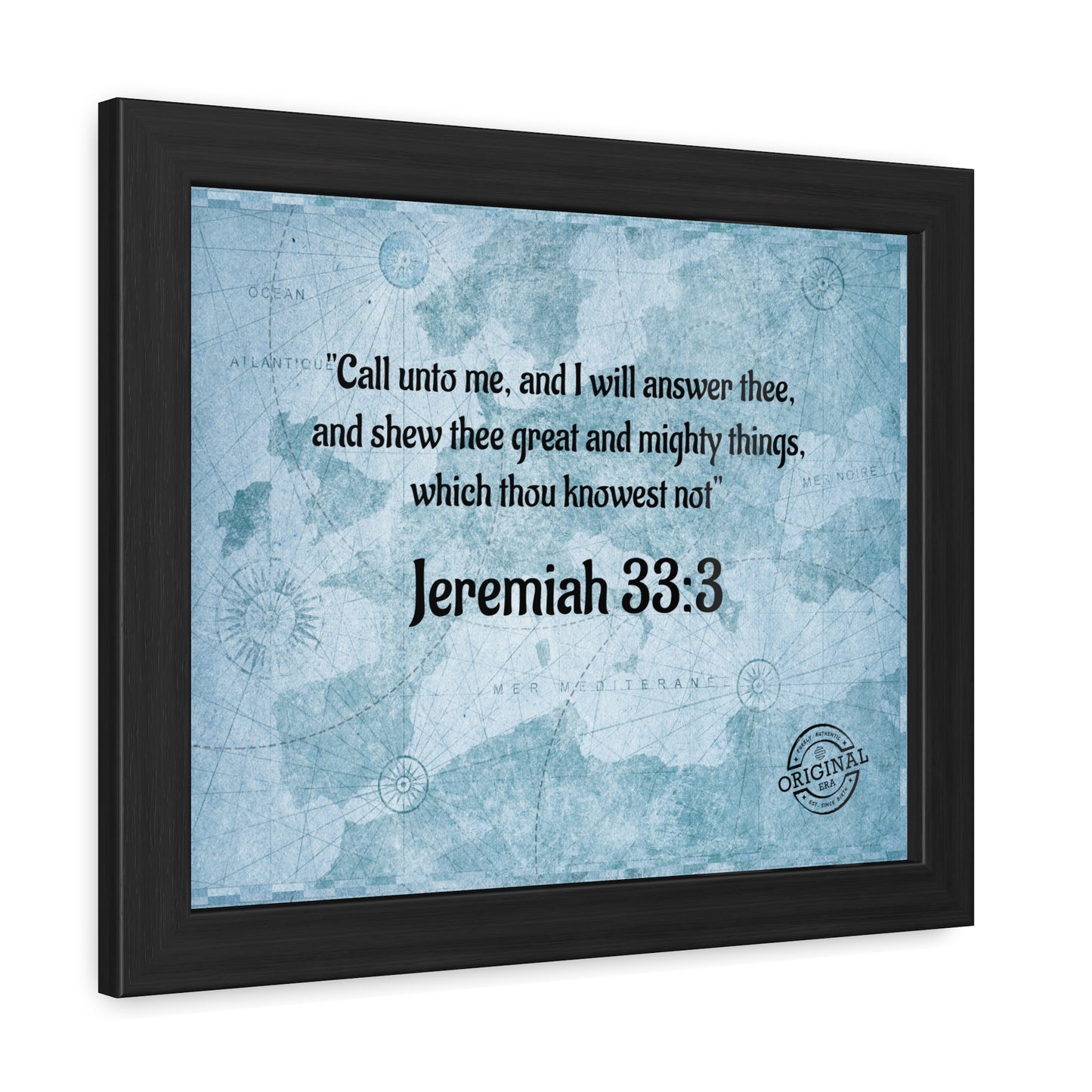 Jeremiah 33:3 Framed Poster — Inspirational Scripture Wall Art