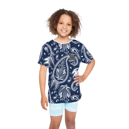 Kids Navy & White Sports Jersey