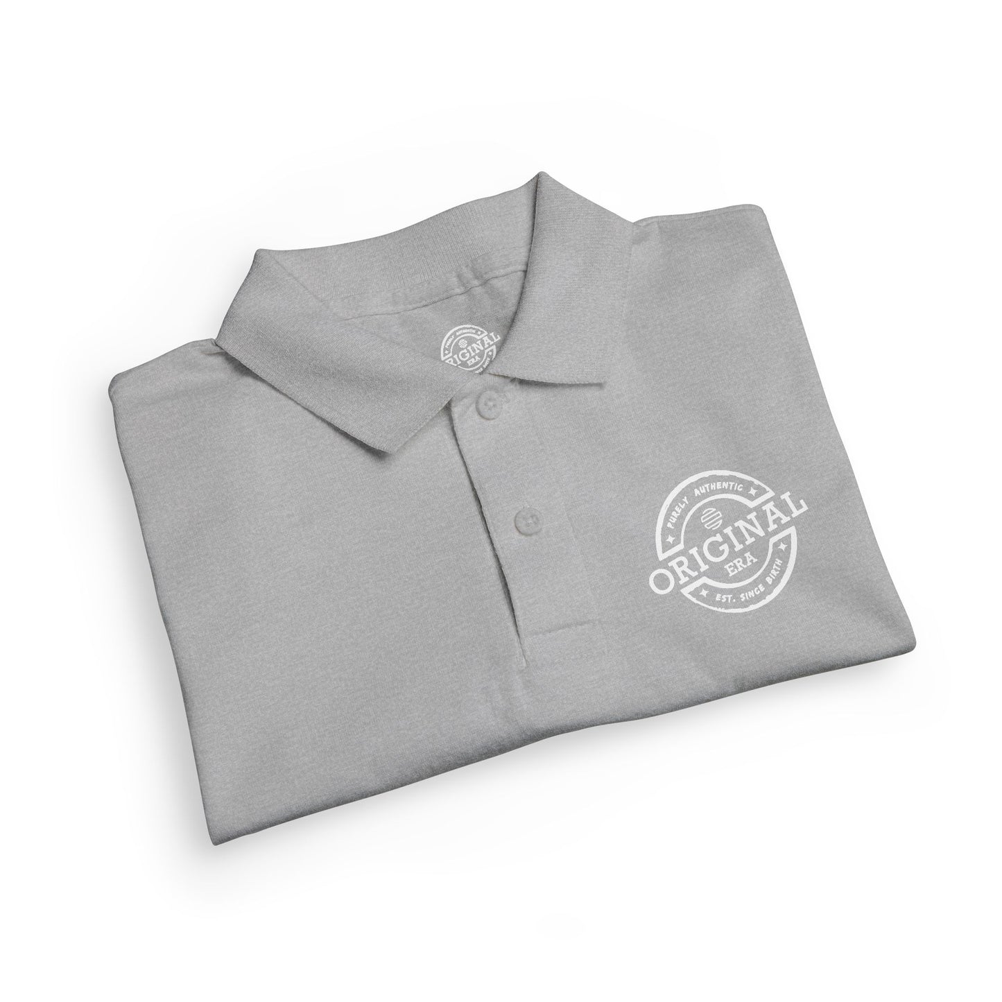 Youth Polo Shirt with 'Original' Vintage Stamp Logo — Kids School Uniform / Casual