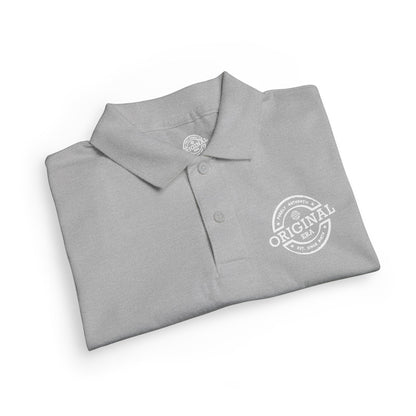 Youth Polo Shirt with 'Original' Vintage Stamp Logo — Kids School Uniform / Casual