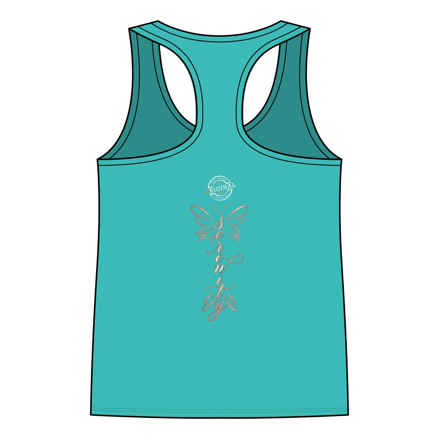 Women's Racerback Tank Top — Delicate Butterfly Floral Yoga Tank
