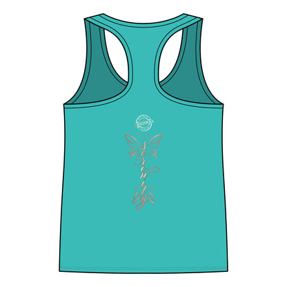 Women's Racerback Tank Top — Delicate Butterfly Floral Yoga Tank