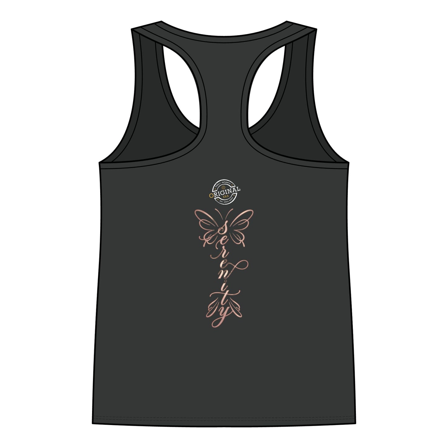 Women's Racerback Tank Top — Delicate Butterfly Floral Yoga Tank