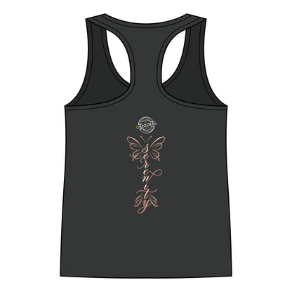 Women's Racerback Tank Top — Delicate Butterfly Floral Yoga Tank