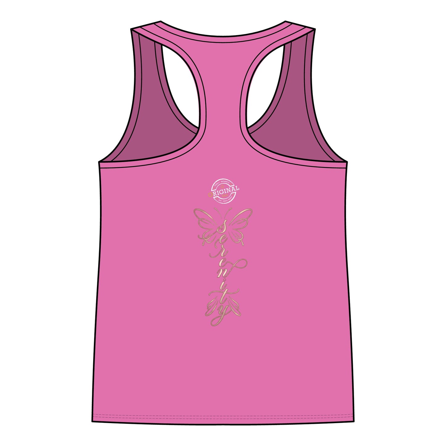 Women's Racerback Tank Top — Delicate Butterfly Floral Yoga Tank