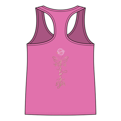 Women's Racerback Tank Top — Delicate Butterfly Floral Yoga Tank