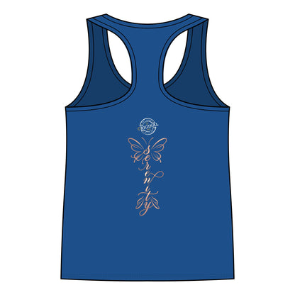 Women's Racerback Tank Top — Delicate Butterfly Floral Yoga Tank