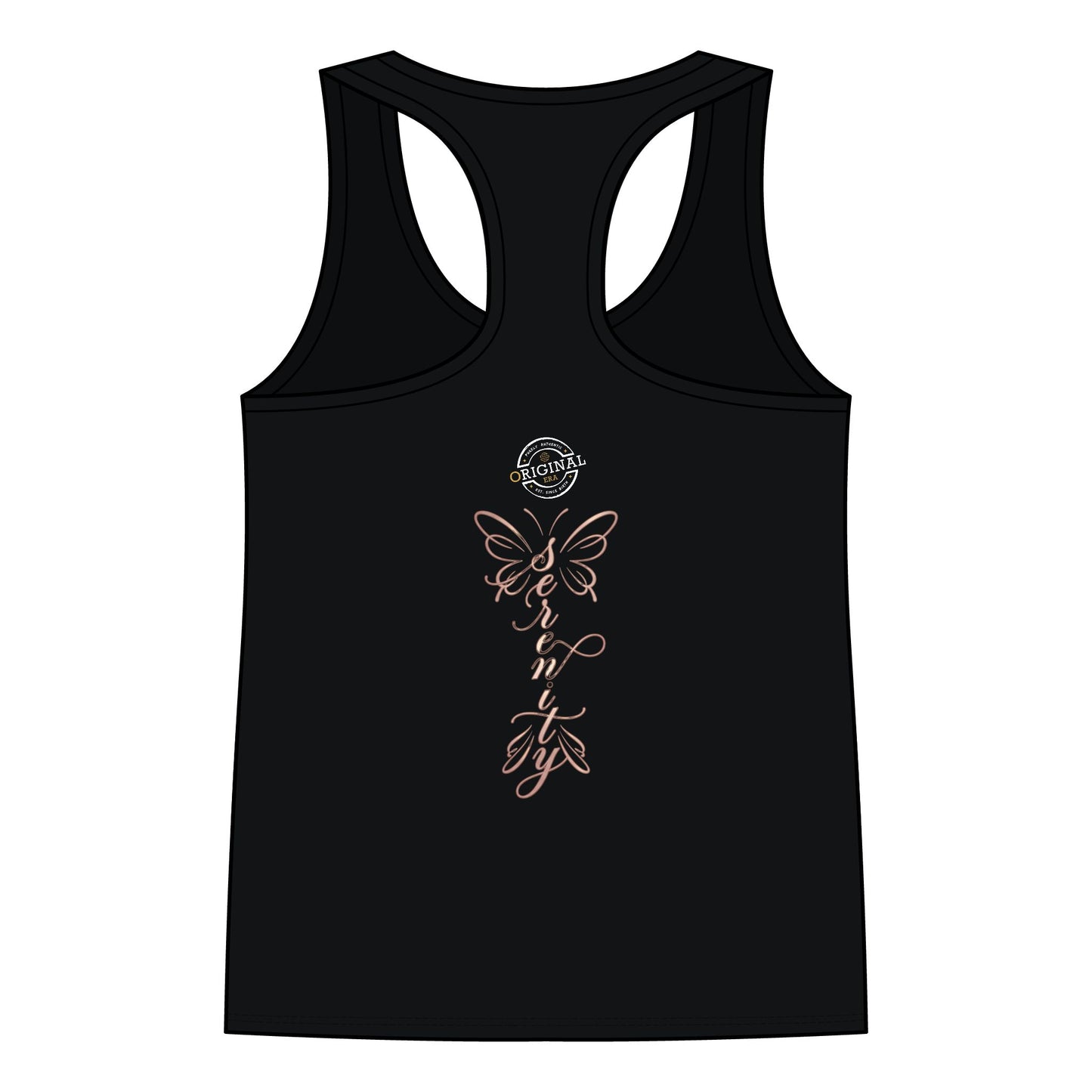 Women's Racerback Tank Top — Delicate Butterfly Floral Yoga Tank