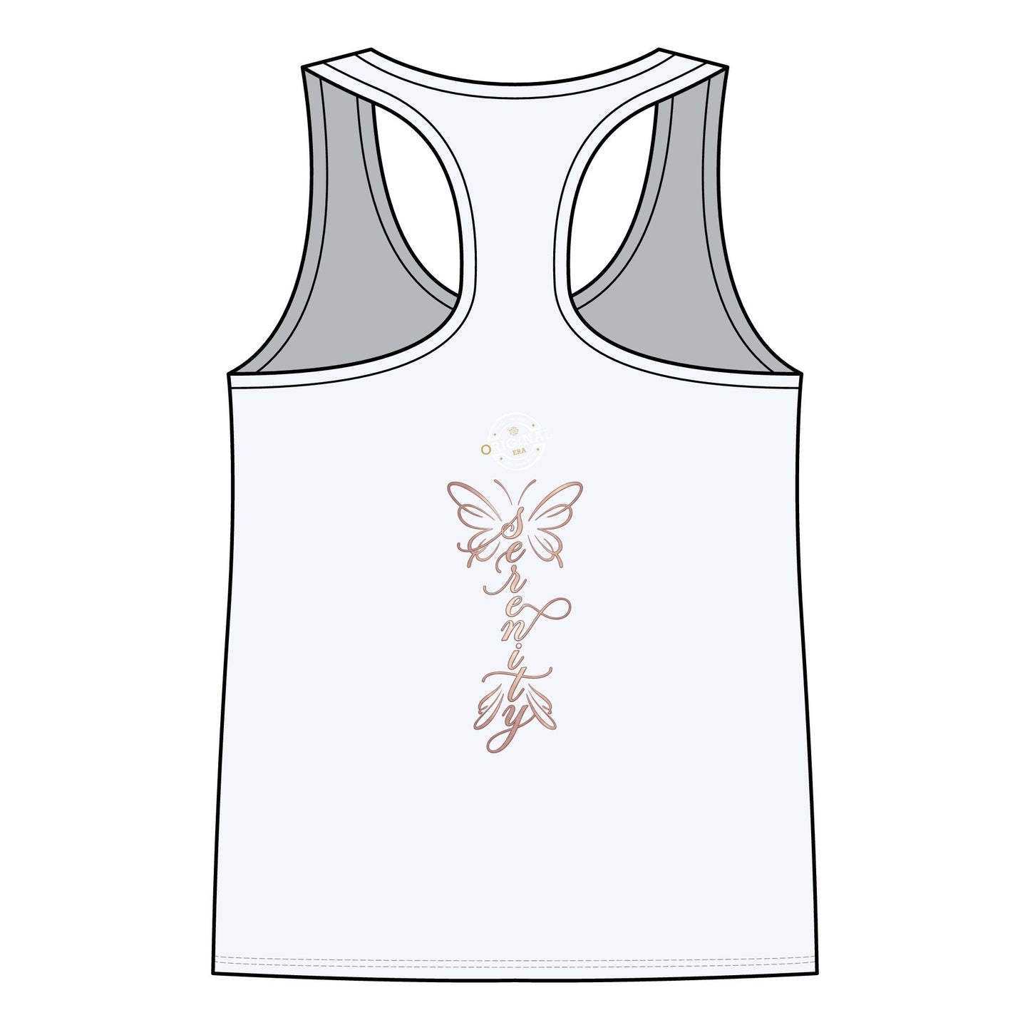 Women's Racerback Tank Top — Delicate Butterfly Floral Yoga Tank