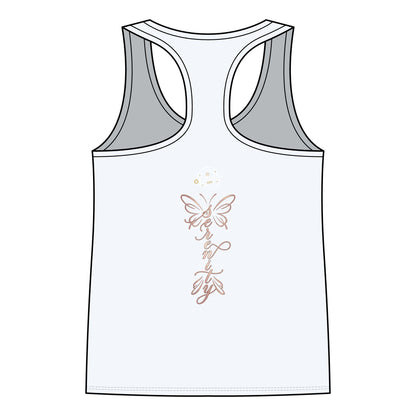 Women's Racerback Tank Top — Delicate Butterfly Floral Yoga Tank
